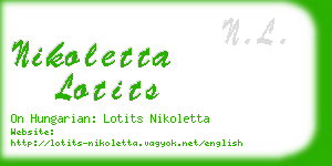 nikoletta lotits business card